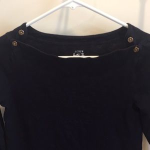 Navy blue cotton boatneck tee from J.Crew, size XS